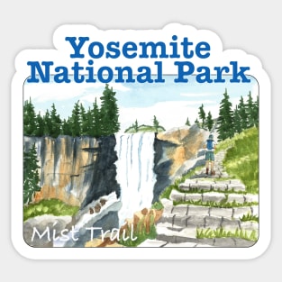 The Mist Trail, Yosemite National Park Sticker